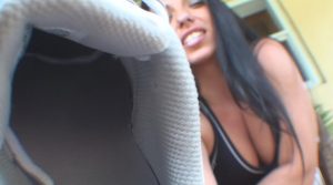 刚运动完的汗脚棉袜女王