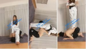 薇娅 暴力跆拳道女神踢裆人肉沙包-97LZTD-304