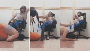 【冷颜女王】黑丝，裸足，原味内裤羞辱圈养奴-97LZTD-1441
