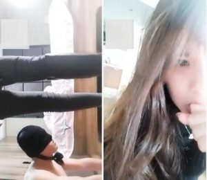 【维亚】打迟到小贱狗耳光，逼迫舔脚舔鞋底-97LZTD-1497