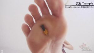 小美女Nikki第八部，粉嫩美足踩踏玩具小人-97LZTD-3049