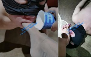 【琛儿女主】强迫重度深喉+酸奶加口水混合物脚喂食