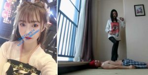 【甜美媛主】黑丝插气管全体重踩头！