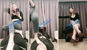 【舒钰S】性感裸足高跟调教乖狗子