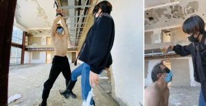 【美离子】T狗：户外 废旧厂房 踢当 遛狗 酸爽