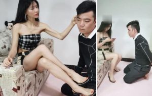 【芷晴S】剧情:教训废物晚归老公拧耳朵打耳光
