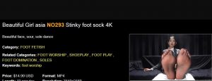 【A&F】Beautiful Girl asia NO293 Stinky foot sock 4K-97LZTD-1919813