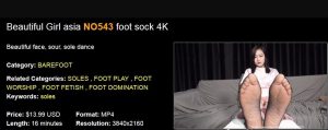 【A&F】Beautiful Girl asia NO543 foot sock 4K-97LZTD-1919907