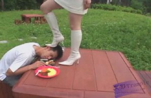 足彩管JB-1清纯女大学生白靴踩-97LZTD-81824