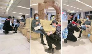 美离子S商场素人推销鞋油-97LZTD-82072