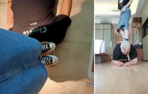【哈宝s】御姐范帆布鞋棉袜虐狗-97LZTD-100222240