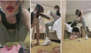 阿月S帆布鞋深喉鞭打剩水全套-97LZTD-82254