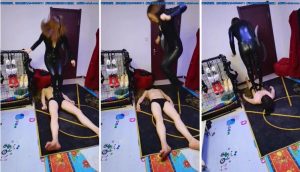 沈阳予S女王皮装皮靴重度踩踏专版 --YC-201230-3