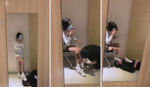 苏老师S带闺蜜回家撞见偷闻袜子的儿子-97LZTD-82917