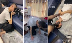 弯弯小阿姨呀S还没睡醒就在门口喊主人起床吃饭该踹sc-97LZTD-83327