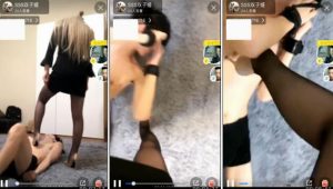 双子姬女王性感黑丝高跟调教，暴力踩踏，舔舐黑丝，猛拽舌头，语言丰富-97LZTD-8341776