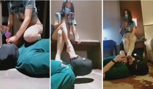 【素人宝妈】运动鞋丝袜脚圣水羞辱-97LZTD-8342521