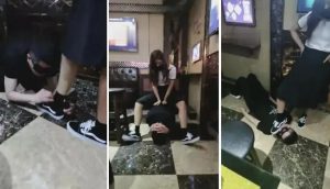 【露可】匡威黑棉袜KTV羞辱奴-97LZTD-8342578