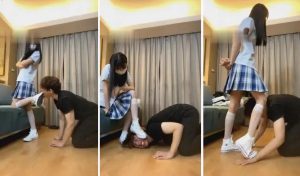 【阿月】帆布鞋白袜踢裆+踩踏-97LZTD-8342954