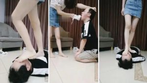 【晨希S】贝壳头棉袜-脚底下的畜生只配这样给我当狗-97LZTD-8342974