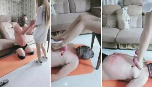 【傲柔】踢踹肚子SP高跟踩乳圣水淋脸全体重踩踏【上】-97LZTD-8343050