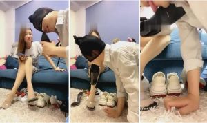 【一嬛女王】剧情-坏妹妹开发哥哥变擦鞋器-97LZTD-8343377