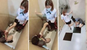 【美离子】精彩推荐-学校女公厕羞辱偷窥狂魔-97LZTD-100053