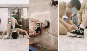 【佳影】帆布鞋白袜羞辱第一次现实的狗-97LZTD-8343519