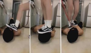 【云云酱】帆布鞋白袜全体重踩头踢裆-97LZTD-834386