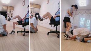 【暴力美学】AJ脏鞋原味白袜羞辱-97LZTD-834455