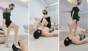 【杭州七月】暴虐狗贼-耳光踢裆高跟踩踏-97LZTD-834595