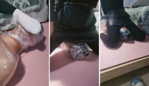 【雪儿】保鲜膜束缚坐脸窒息脚耳光-97LZTD-83505149