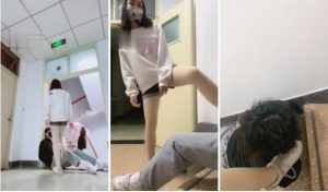 【小劳拉】学校楼梯间重度踹司机-97LZTD-83505463