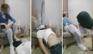 【晨希】运动后原味白袜脏鞋羞辱狗-97LZTD-83505681