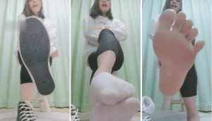 【妮蔻】第一视角-帆布鞋白袜裸足羞辱-97LZTD-83506145