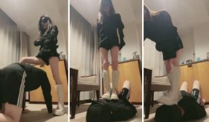 【kiki】脏白靴原味白棉袜踩踏羞辱-97LZTD-835066367