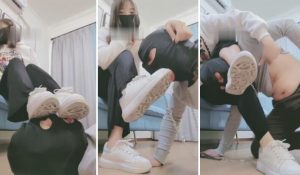 【妮蔻】小白鞋碾压脚下奴腿绞舔鞋-97LZTD-835066434