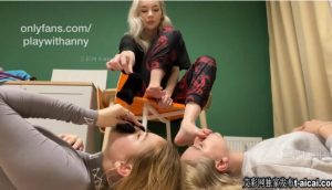 第3季俄罗斯Anny女王公共场合虐玩双母狗臭袜子泡茶闻臭鞋舔汗脚官网搬站合集