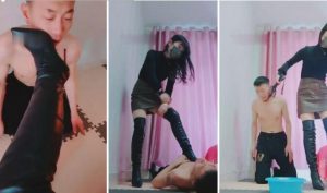 【魅影女神】原味丝袜长皮靴粗口羞辱捆绑起来虐贱货-97LZTD-835067055