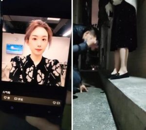 【梵高】路人美女设计师肉丝下跪-97LZTD-835067227