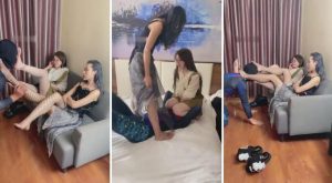 【领主老大】彪悍双女连环持续踢裆直到尿血为止【双视角版】-97LZTD-835067647