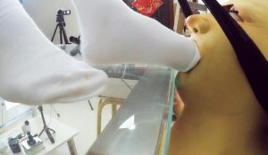 墙脸系列2 皮靴白袜肉丝高跟轮番践踏玩你受得了么？GP782F 奴视角