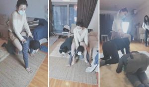 【巴莉女王】骑下贱狗耳朵耳光脚踩伺候-97LZTD-835068184
