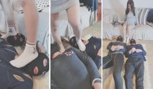 【巴莉女王】棉袜塞嘴虐两人体家具-97LZTD-835068263