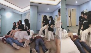 【德意志】4素人小姐姐群殴专场-踢裆口水暴力调-97LZTD-83507095