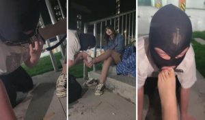 【关关】户外帆布鞋羞辱下贱奴-97LZTD-84140