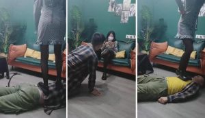 【重庆户外男神】女仆店小桃暴打男神-97LZTD-83507287