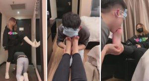 【昕昕】白靴aj小白鞋白棉袜脚底踩喂食-97LZTD-83507304