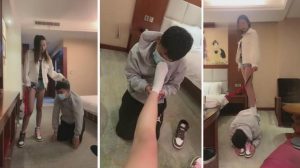【沐清忧】AJ鞋白棉袜羞辱脚下奴-97LZTD-83507649