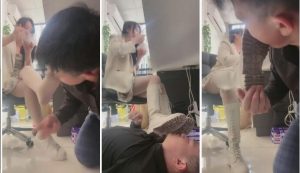 【思诺】真实办公桌下的舔鞋狗-97LZTD-835067749